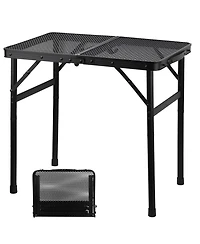 Gnuadz Camping Table Mesh Portable Folding Grill Height Adjustable Camping Outdoor Recreation Gear