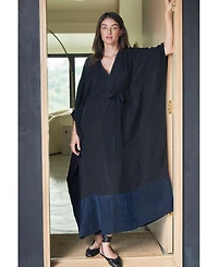 Ocean+Main Women's Colorblock Belted Caftan