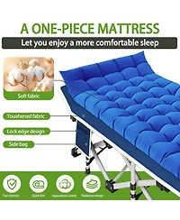 Gnuadz Camping Cot Folding Bed Heavy Duty with Pad Carry Bag Outdoor Recreation Gear