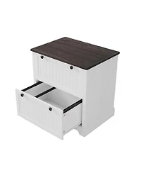 gaomon Farmhouse Lateral File Cabinet with 2 Drawers and Hanging File Storage
