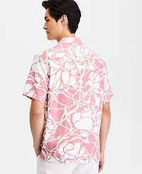 Alfani Men's Short-Sleeve Paperweight Floral Shirt, Macy's Exclusive - Vines