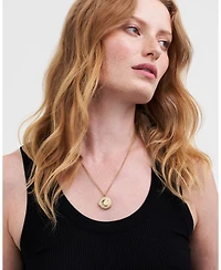 Fable England Nightshade Moon Gold Locket Chain Necklace