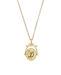 Fable England D Initial Daisy Spinner Chain Necklace