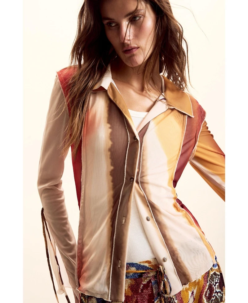 Desigual Women's Buttoned T-shirt M. Christian Lacroix