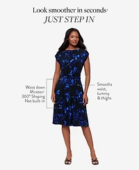 Body by Miraclesuit Women's Floral Print Boat Neck Dress