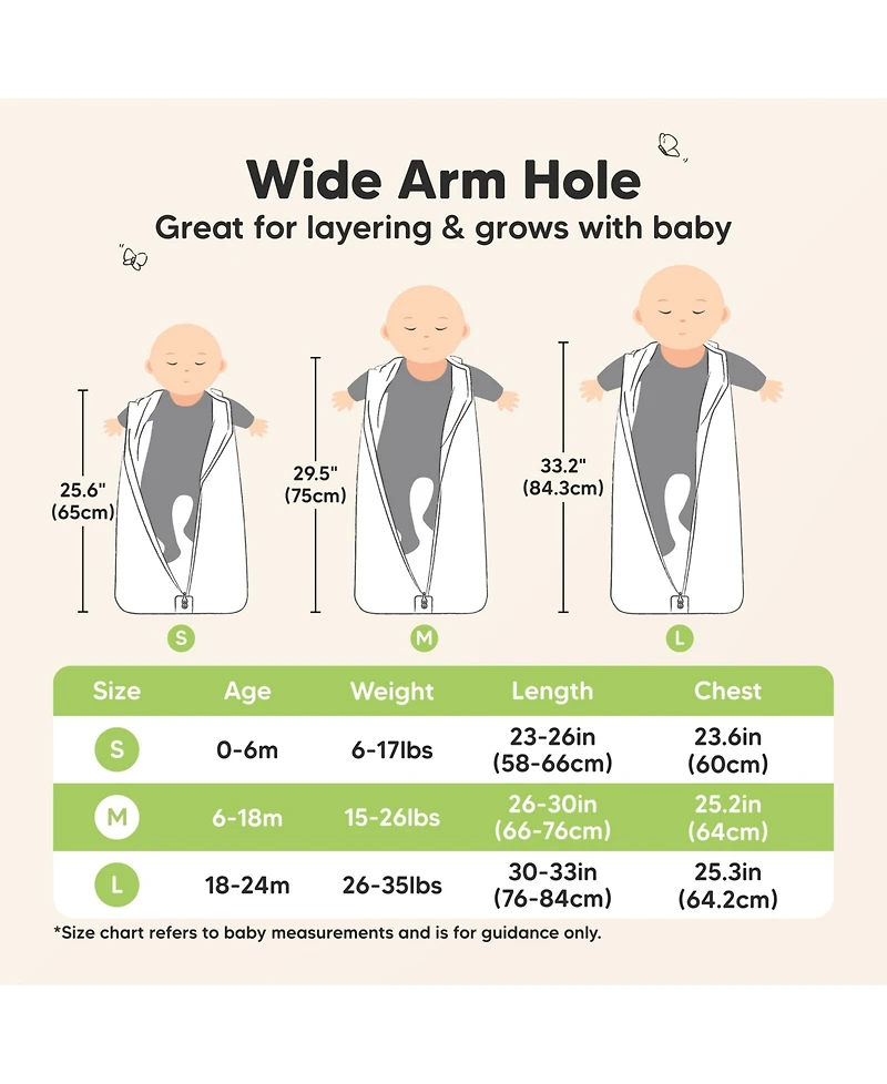 KeaBabies 2-Pack Snooze Baby Sleep Sacks, Cotton Wearable Blanket, Soft Toddler Sleeping Bag