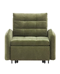 Streamdale Furniture 3-in-1 Sleeper Chair Bed, 80" Extra Long Pull Out Sofa with Usb Charging & Storage