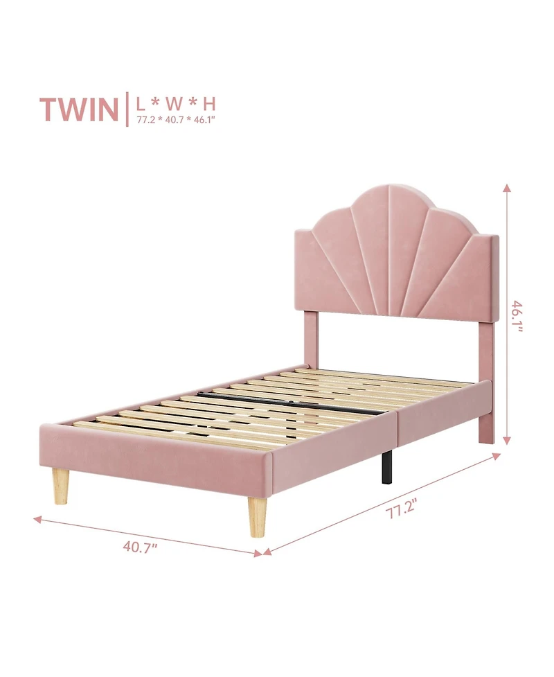 gaomon Twin Upholstered Bed Frame