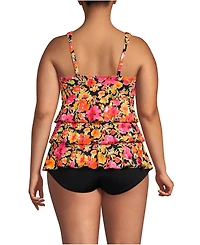 Lands' End Women's Ruffle Fauxkini One Piece Swimsuit