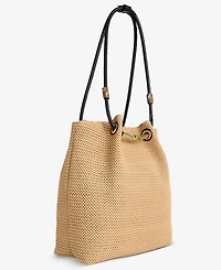 I.n.c. International Concepts Catalyna Straw Tote Handbag, Macy's Exclusive