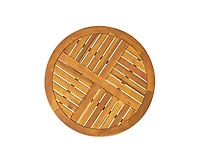 sumyeg Outdoor Round Acacia Wood Accent Table