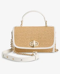 I.n.c. International Concepts Tollann Straw Mini Crossbody Handbag, Macy's Exclusive
