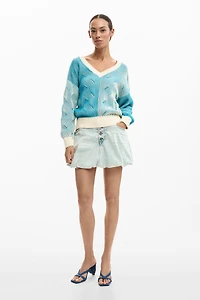 Desigual Women's Two-tone knitted sweater