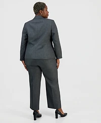 Le Suit Plus Four-Pocket Jacket & Fly-Front Wide-Leg Pants