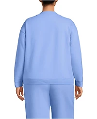 Lands' End Plus Long Sleeve Serious Sweats V-neck Sweatshirt