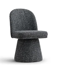 Maison Boucle Textured Upholstered Swivel Dining Side Chair, Armless 1 Piece