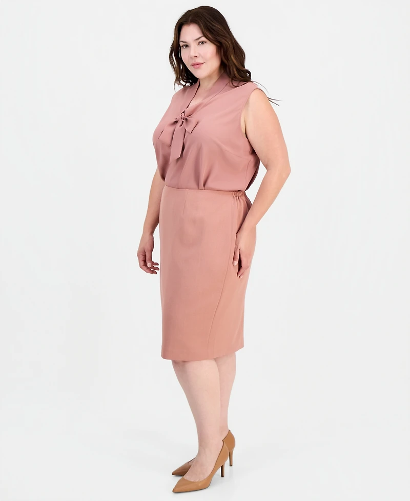 Kasper Plus Pencil Skirt