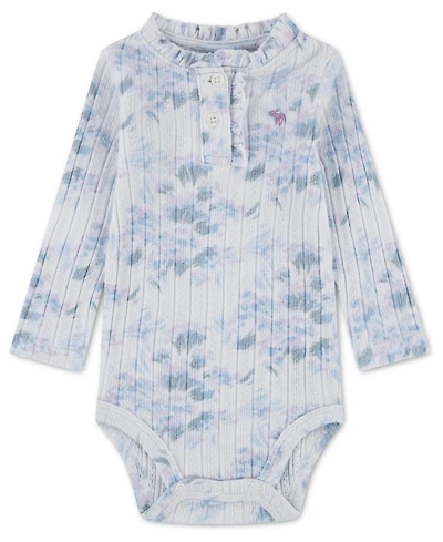 Abercrombie kids Baby Girls' Ruffle Henley Long-Sleeve Bodysuit