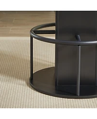 sumyeg 3-Piece Bar Table Set with 31.5-Inch Round and 2 Stools Metal Footrest Ring