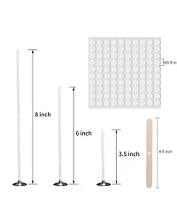 Gnuadz Pre Waxed Cotton Candle Wicks With Metal Sustainer Tabs For Pillar Making Diy 3.5in 6in 8in 300pcs