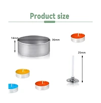 Gnuadz Aluminum Tea Light Candle Containers with Wicks, 100 Piece