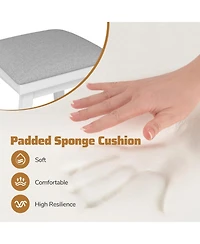 Gouun 25 in Swivel Counter Height Bar Stools Set of 2 with Rubberwood Frame