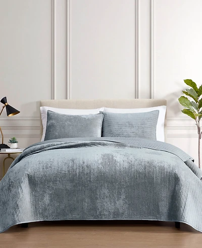 Riverbrook Home Reese Velvet 3-Pc. Coverlet Set