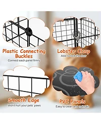 Zeus & Ruta 2 Tier Cat Cage Indoor Enclosure with Detachable Design, 2 Doors, Climbing Ladder for 1-2 Kittens