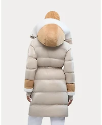 Alpenhaus Women's Malet Puffer Parka with Mixed Media Detailing