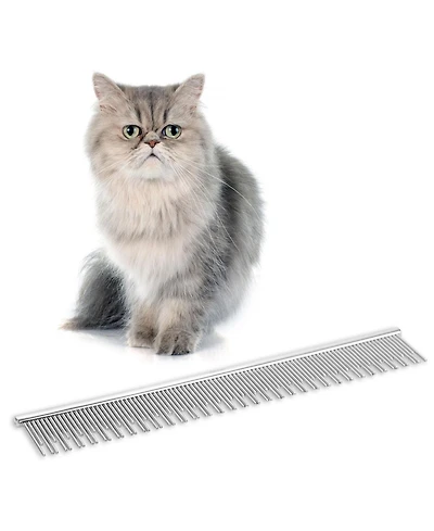 Aronkl Proglide 6" Cat Deshedding Detangling Comb Dual Length Rounded Pins