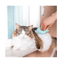 Aronkl Pet Hair Removal Massaging Shell Comb Deshedding Brush Dematting Tool for Cats Dogs Bunnies