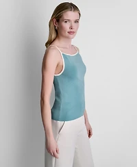 Dkny Women's Spaghetti Straps Square Neck Top