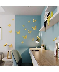 Gnuadz 48 Pcs 3D Butterfly Wall Decor Removable Stickers 4 Styles 3 Sizes Birthday Party Decorations