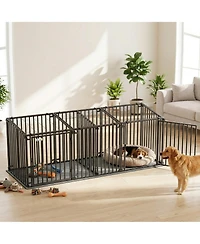 PawHut 83"L Heavy Duty Dog Crate, Extra Large Dog Kennel with Divider and Mat