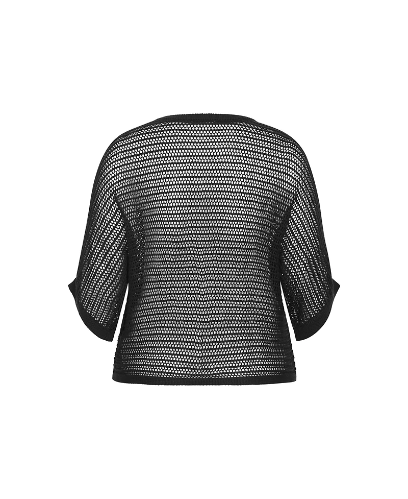 City Chic Women's Crochet Knit Resort Top