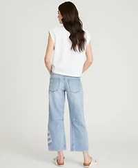 Driftwood Women's Barbara Patriotic Patchwork Wide-Leg Jeans