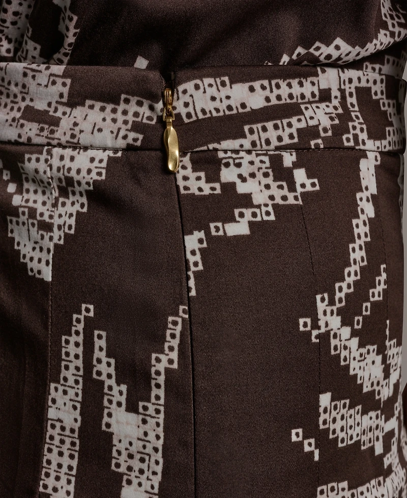 Donna Karan New York Petite Printed Pleated Skirt