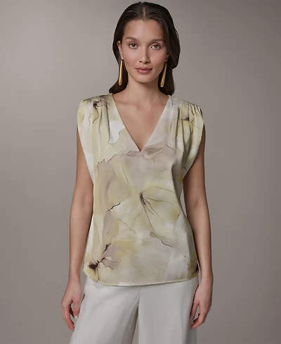 Donna Karan New York Petite Sleeveless V-Neck Top