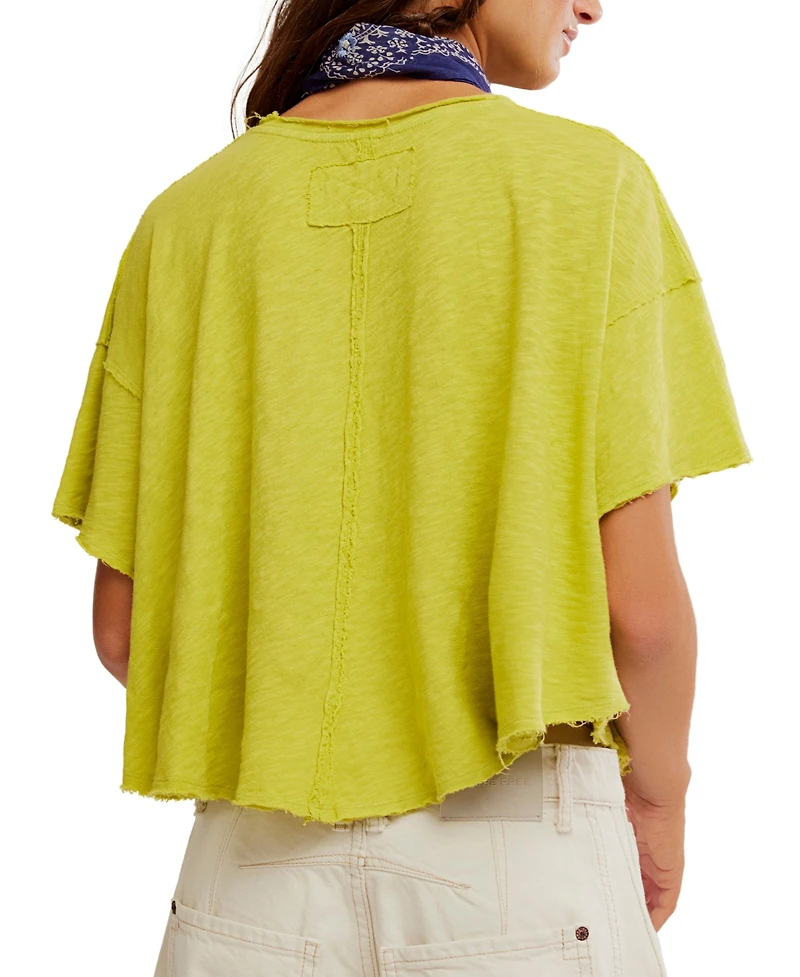 Free People Women's Elsie Swing Short-Sleeve Crew Neck T-Shirt