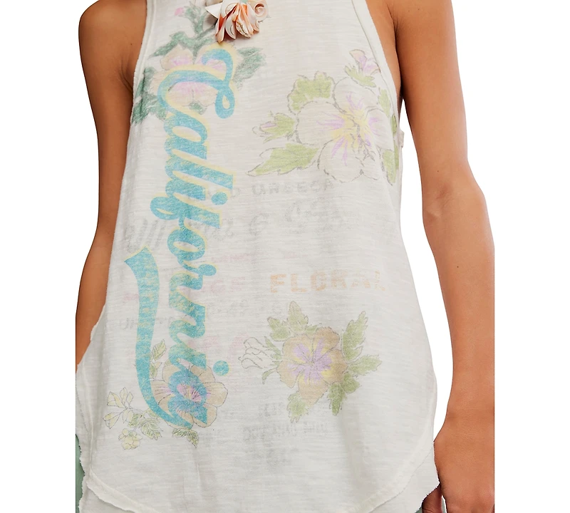 Free People Women's Rosie Graphic Crewneck Cotton T-Shirt