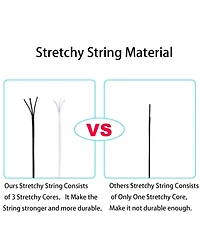 Gnuadz 495 Feet Stretchy String Elastic Cord for Bracelets Necklaces Beading Crafts 3 Rolls