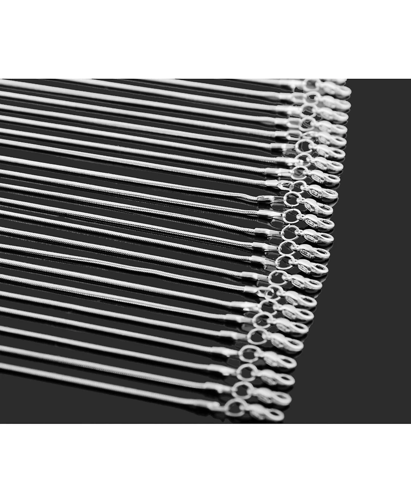 Gnuadz 24pcs Snake Chain Necklace Lobster Clasp Diy Jewelry Making 18 Inch