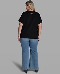 Karl Lagerfeld Paris Plus Crewneck Graphic T-Shirt