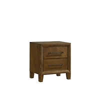 New Classic Furniture Ballard Wood 2-Drawer Nightstand in Walnut