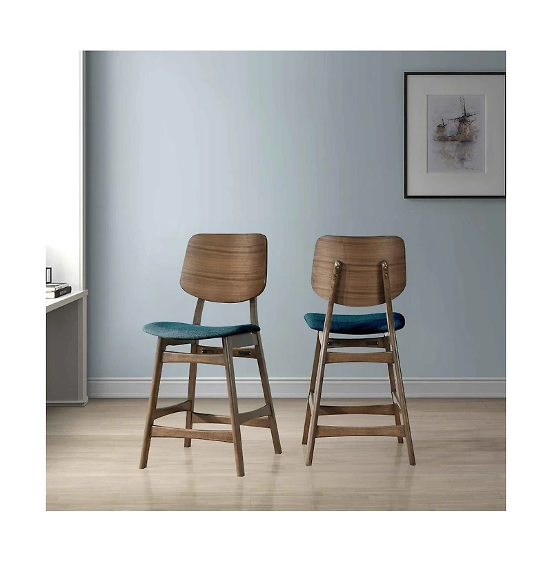 New Classic Furniture Oscar Wood Counter Chair (Set of