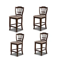 New Classic Furniture Bixby Wood Counter Chair in Espresso (Set of 4)