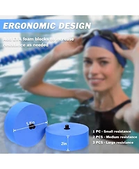 Hikeen Aquatic Exercise Dumbbells Water Dumbbell Pool Resistance Aquatic Fitness Barbells High-Density Eva Foam Pool Weights Dumbbells