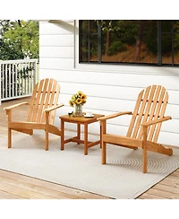 Gouun Classic Acacia Wood Adirondack Chair for Outdoor Seating