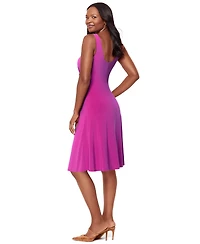 Body by Miraclesuit Women's Solid Remi Jewel Neck Midi Dress
