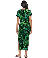 Body by Miraclesuit Women's Verdure Printed Round Neck Dress